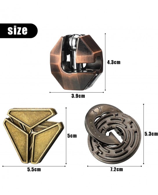 Brain Teaser Metal Puzzle Toys 3D Unfasten Interlocking Puzzle Games for Adults Teens Gifts (Adorable Style) $47.39 Brain Tea...