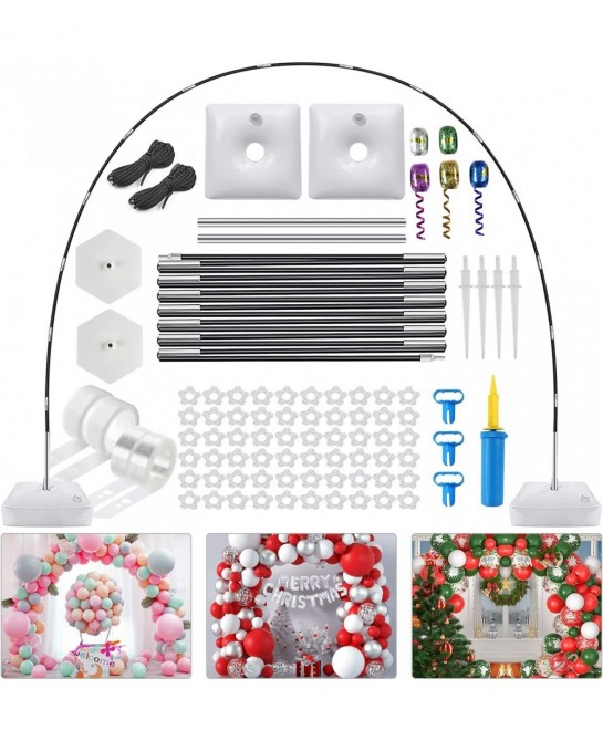 Balloon Arch Kit with Base 10Ft Tall Arch Balloon Stand Set Balloon Holder With Accessories Clips & Pump Outdoor Balloon Arch...
