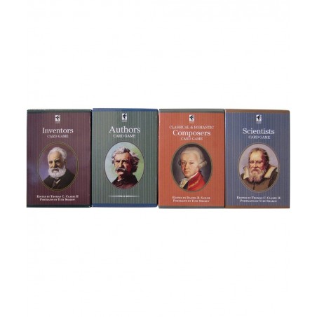 Educational Playing Card Games Bundle - 4 Items (1 of each): Inventors Card Game Composers Card Game Scientists Card Game & A...