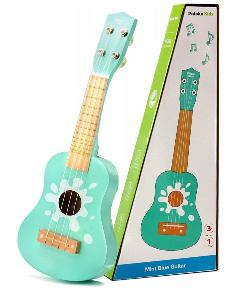 Toy Guitar Wooden Ukulele - Mint Blue - Musical Toys for Toddlers Boys and Girls $42.22 Kids' Musical Instruments
