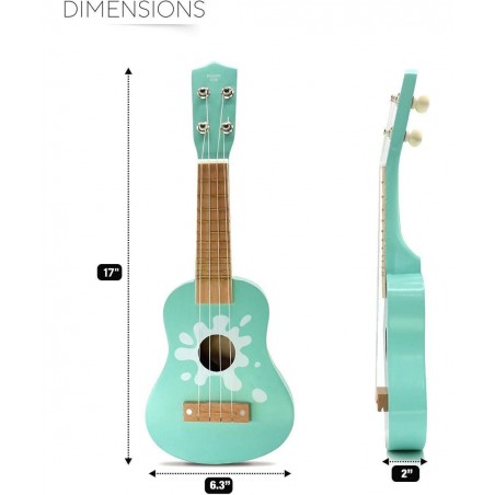 Toy Guitar Wooden Ukulele - Mint Blue - Musical Toys for Toddlers Boys and Girls $42.22 Kids' Musical Instruments