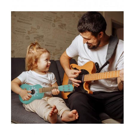 Toy Guitar Wooden Ukulele - Mint Blue - Musical Toys for Toddlers Boys and Girls $42.22 Kids' Musical Instruments