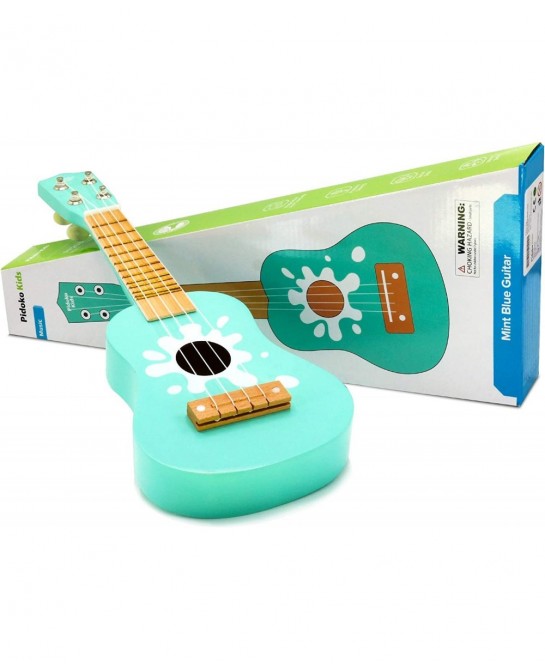 Toy Guitar Wooden Ukulele - Mint Blue - Musical Toys for Toddlers Boys and Girls $42.22 Kids' Musical Instruments