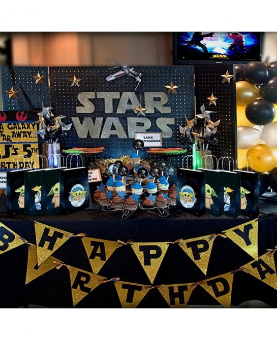 GOPARTY 16 Pcs Gift Bags for Yoda Goodie Bags Cute Alien Goodies Bags Mandalorian Theme Birthday Party Decoration Baby Shower...