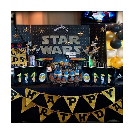 GOPARTY 16 Pcs Gift Bags for Yoda Goodie Bags Cute Alien Goodies Bags Mandalorian Theme Birthday Party Decoration Baby Shower...