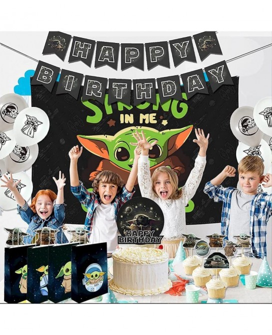 GOPARTY 16 Pcs Gift Bags for Yoda Goodie Bags Cute Alien Goodies Bags Mandalorian Theme Birthday Party Decoration Baby Shower...