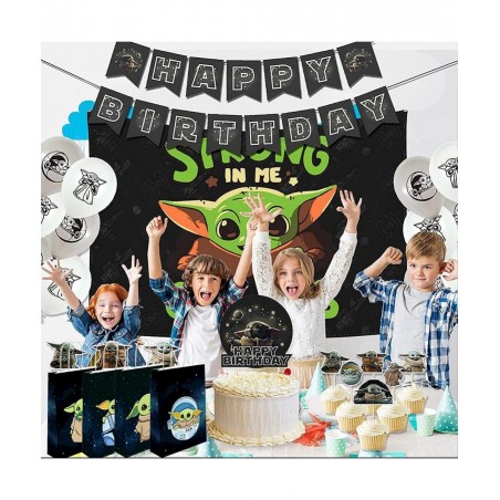 GOPARTY 16 Pcs Gift Bags for Yoda Goodie Bags Cute Alien Goodies Bags Mandalorian Theme Birthday Party Decoration Baby Shower...