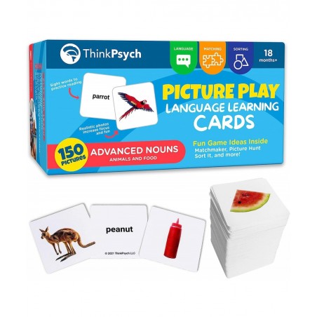 150 Advanced Noun Flash Cards for Toddlers 2-4 Years – Picture Cards for Speech Therapy & Autism Learning Materials - Prescho...