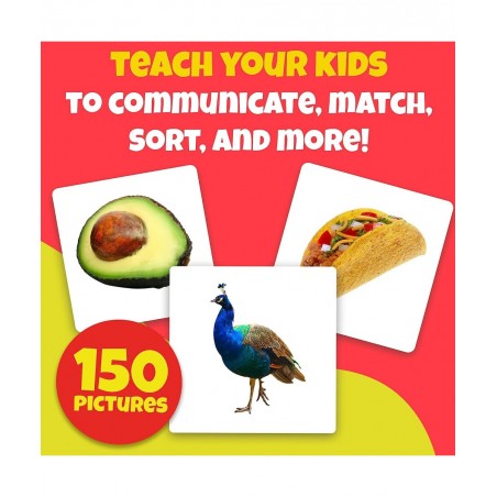 150 Advanced Noun Flash Cards for Toddlers 2-4 Years – Picture Cards for Speech Therapy & Autism Learning Materials - Prescho...