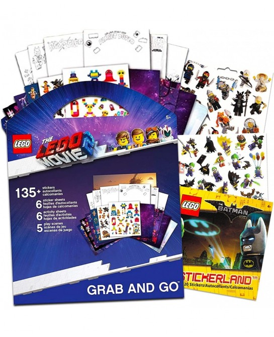 Lego Movie 2 & Batman Stickers Party Supplies Set Bundle with Over 250 Lego Batman & Lego Movie 2 Stickers (Party Decorations...
