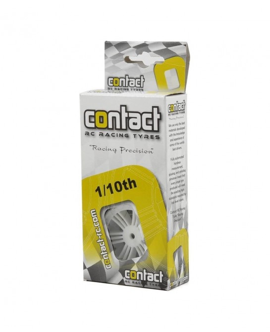 Contact 12mm Hex 1/10 Electric Sedan Foam Tires (2) (White) (42 Shore) $23.04 Remote & App Controlled Vehicles
