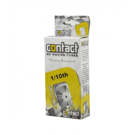 Contact 12mm Hex 1/10 Electric Sedan Foam Tires (2) (White) (42 Shore) $23.04 Remote & App Controlled Vehicles