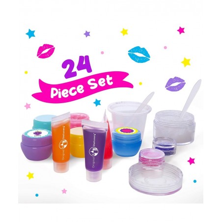 Make Your Own Lip Balm Lab 24-Piece Lip Gloss Making Kit for Girls Fun Christmas Crafts for Kids & Ideal Kids Christmas Gifts...