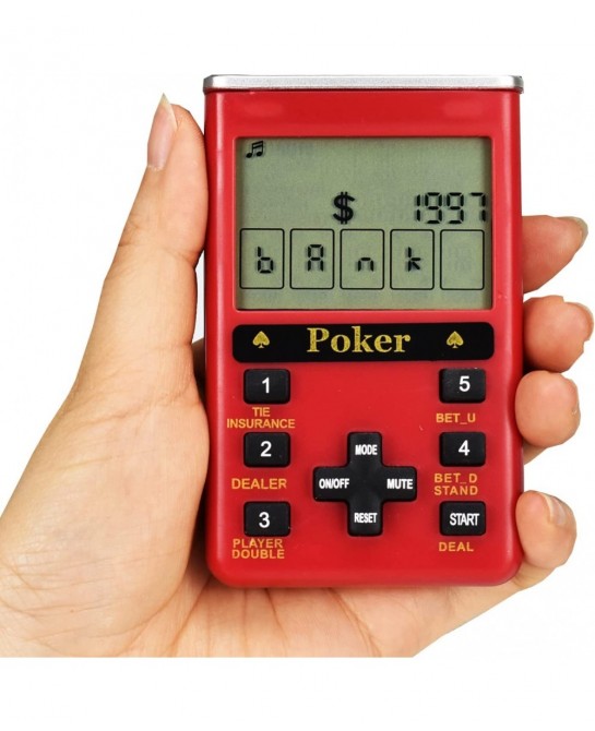 Handheld Poker Game for Adults 7 in 1 Casino Game (Red Plastic) $35.21 Kids' Handheld Games