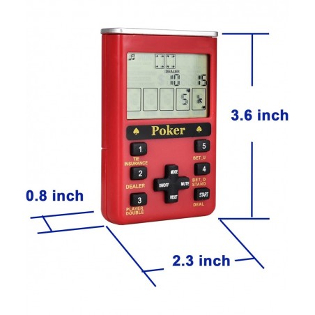 Handheld Poker Game for Adults 7 in 1 Casino Game (Red Plastic) $35.21 Kids' Handheld Games