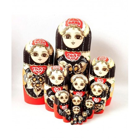 matryoshka Russian Nesting Dolls Bigger 15 Pieces Matryoshka Wood Stacking Nested Set Russian Nesting Dolls Matryoshka Wood S...
