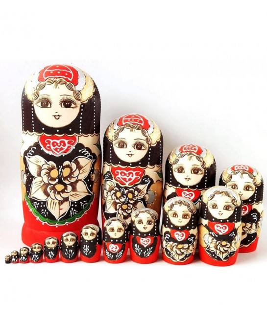 matryoshka Russian Nesting Dolls Bigger 15 Pieces Matryoshka Wood Stacking Nested Set Russian Nesting Dolls Matryoshka Wood S...