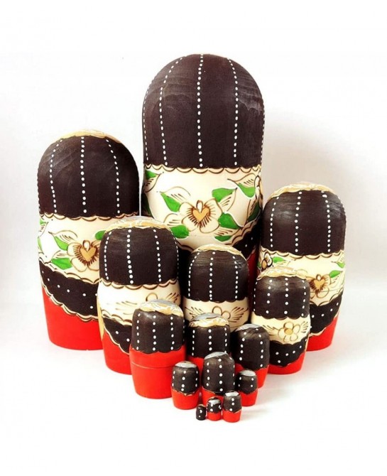 matryoshka Russian Nesting Dolls Bigger 15 Pieces Matryoshka Wood Stacking Nested Set Russian Nesting Dolls Matryoshka Wood S...