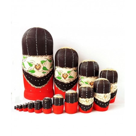 matryoshka Russian Nesting Dolls Bigger 15 Pieces Matryoshka Wood Stacking Nested Set Russian Nesting Dolls Matryoshka Wood S...