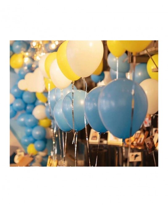 Pooh Bear Balloons Garland Arch Kit Blue Yellow Balloons Bouquet Kit SpongeBob Theme Baby Shower Balloons Backdrop Background...