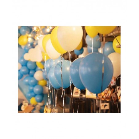 Pooh Bear Balloons Garland Arch Kit Blue Yellow Balloons Bouquet Kit SpongeBob Theme Baby Shower Balloons Backdrop Background...