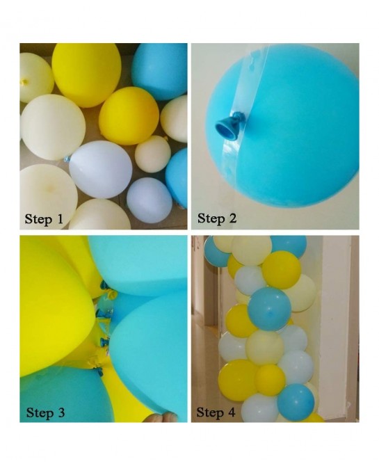 Pooh Bear Balloons Garland Arch Kit Blue Yellow Balloons Bouquet Kit SpongeBob Theme Baby Shower Balloons Backdrop Background...