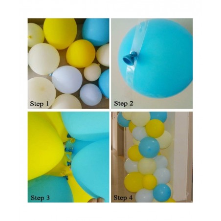 Pooh Bear Balloons Garland Arch Kit Blue Yellow Balloons Bouquet Kit SpongeBob Theme Baby Shower Balloons Backdrop Background...