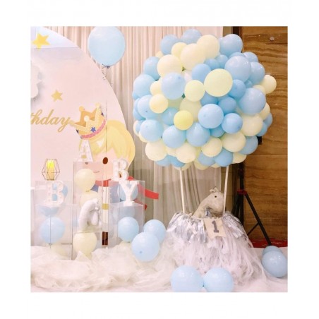 Pooh Bear Balloons Garland Arch Kit Blue Yellow Balloons Bouquet Kit SpongeBob Theme Baby Shower Balloons Backdrop Background...