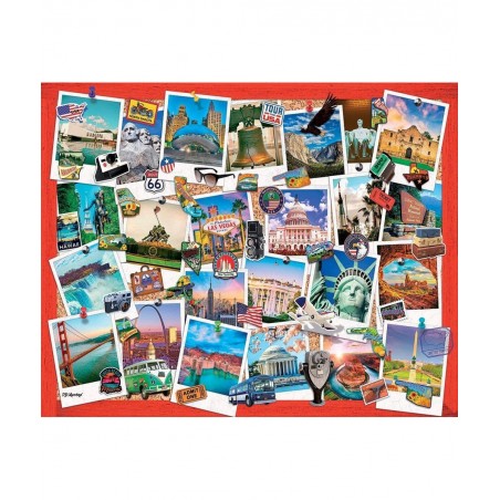 Puzzles Snapshot of America - 1000 Piece Jigsaw Puzzle $32.67 Jigsaw Puzzles