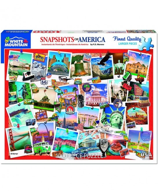 Puzzles Snapshot of America - 1000 Piece Jigsaw Puzzle $32.67 Jigsaw Puzzles