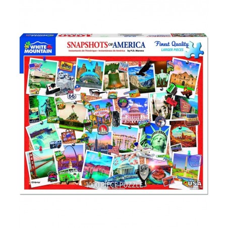 Puzzles Snapshot of America - 1000 Piece Jigsaw Puzzle $32.67 Jigsaw Puzzles