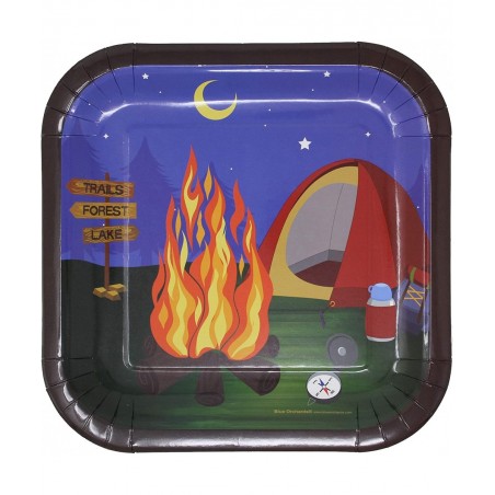 Camping Party Supplies Packs (101 Pieces for 16 Guests) - Camping Birthday Party Supplies Camping Plates and Napkins Smores P...