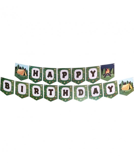 Camping Party Supplies Packs (101 Pieces for 16 Guests) - Camping Birthday Party Supplies Camping Plates and Napkins Smores P...