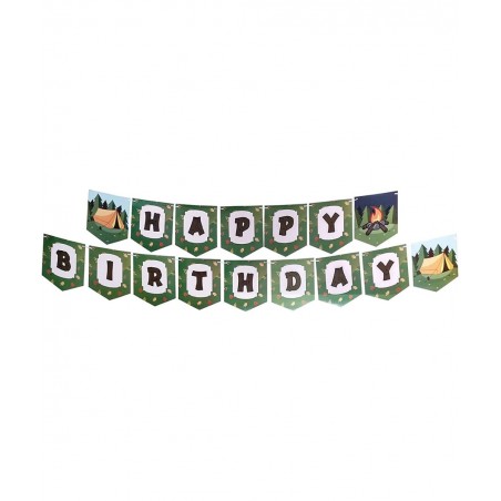 Camping Party Supplies Packs (101 Pieces for 16 Guests) - Camping Birthday Party Supplies Camping Plates and Napkins Smores P...
