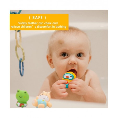 Baby Bath Toys 4 Pieces Floating Animals Toys with 1 Net for Bathtub Shower Beach Swimming Pool Games Water Play Set Gift for...