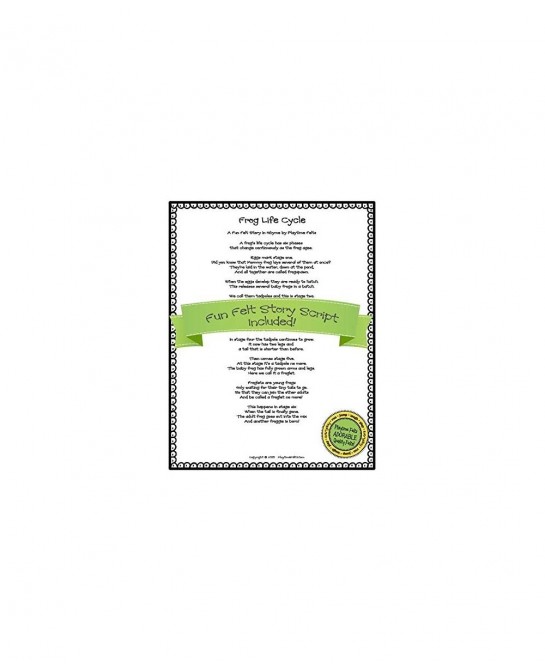 Frog Life Cycle Story Set for Flannel Board - Uncut $16.64 Magnetic & Felt Playboards
