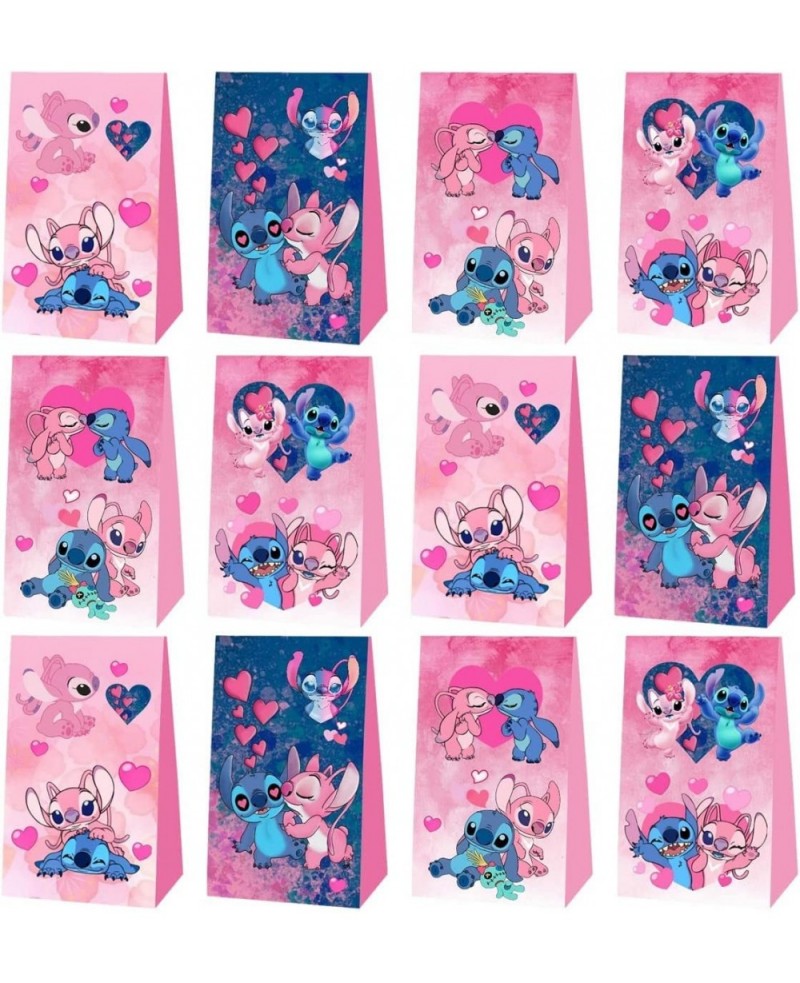 12Pack Pink Lilo and Stitch Party Gift Bags Candy Bags Pink Lilo and Stitch Birthday Party Supplies $28.49 Kids' Party Decora...