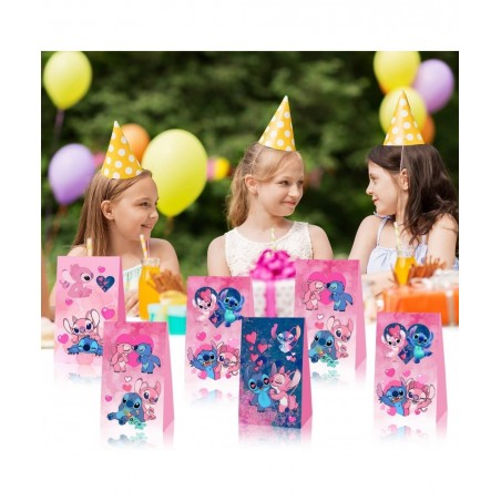12Pack Pink Lilo and Stitch Party Gift Bags Candy Bags Pink Lilo and Stitch Birthday Party Supplies $28.49 Kids' Party Decora...