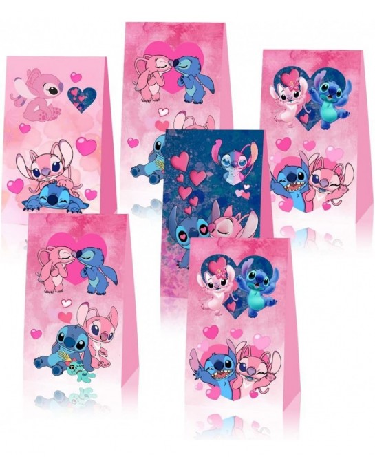 12Pack Pink Lilo and Stitch Party Gift Bags Candy Bags Pink Lilo and Stitch Birthday Party Supplies $28.49 Kids' Party Decora...