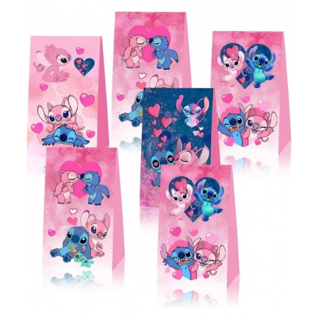 12Pack Pink Lilo and Stitch Party Gift Bags Candy Bags Pink Lilo and Stitch Birthday Party Supplies $28.49 Kids' Party Decora...