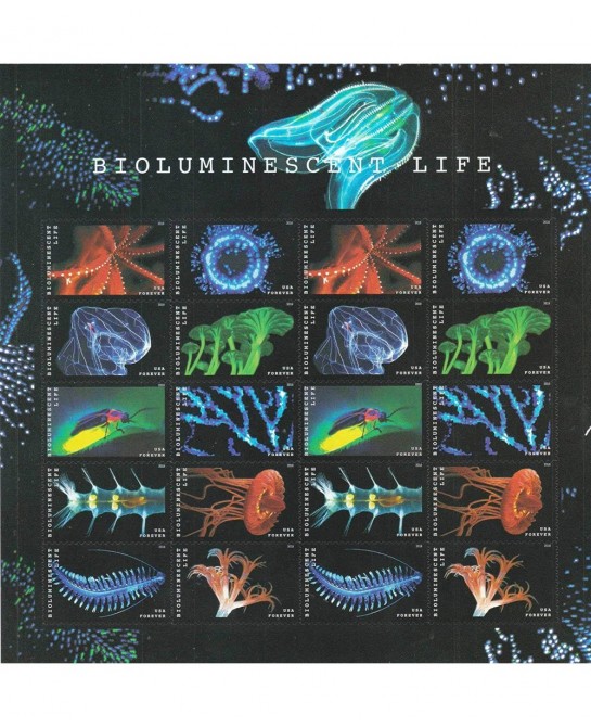 Forever Stamp: Bioluminescence (1 Sheets (20 Stamps)) $58.61 Collectible Postage Stamps