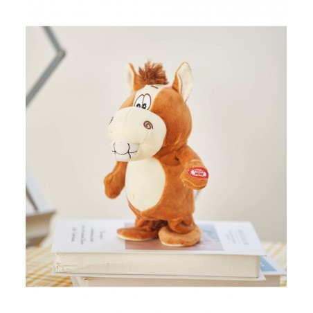 Talking Donkey Repeats What You Say Walking Electric Interactive Animated Toy Speaking Plush Stuffed Animal Buddy Gift for To...