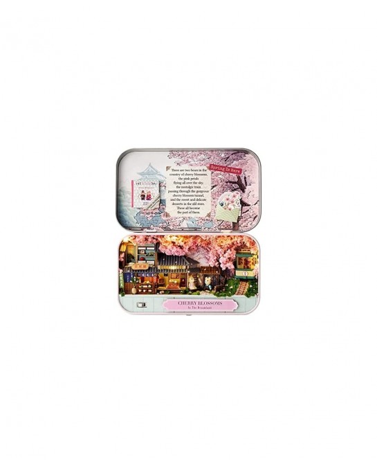 Box Theatre Doll House Furniture Miniature 1:24 DIY Dollhouse Kit for Kids (Cherry Blossoms) $28.41 Dollhouses