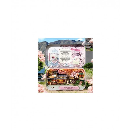 Box Theatre Doll House Furniture Miniature 1:24 DIY Dollhouse Kit for Kids (Cherry Blossoms) $28.41 Dollhouses