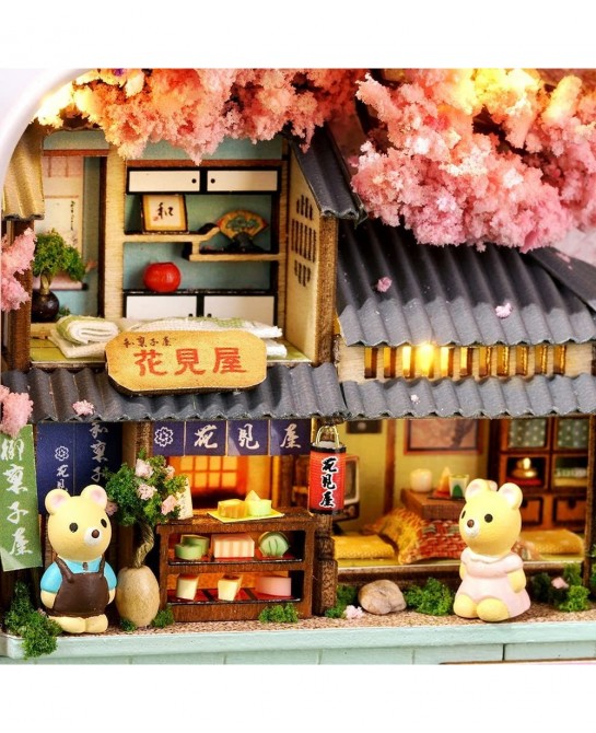 Box Theatre Doll House Furniture Miniature 1:24 DIY Dollhouse Kit for Kids (Cherry Blossoms) $28.41 Dollhouses