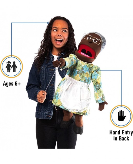 25" Granny Black Grandmother Full Body Ventriloquist Style Puppet $90.39 Ventriloquist Puppets