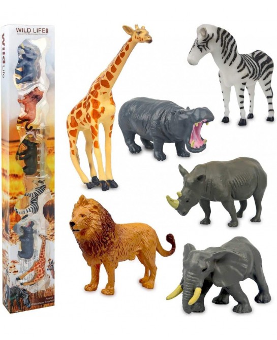 Safari Animal Toys Realistic Mini Wild Animal Figurines Sets Party Cake Topper and Decorations for Boys Toddlers $20.04 Kids'...