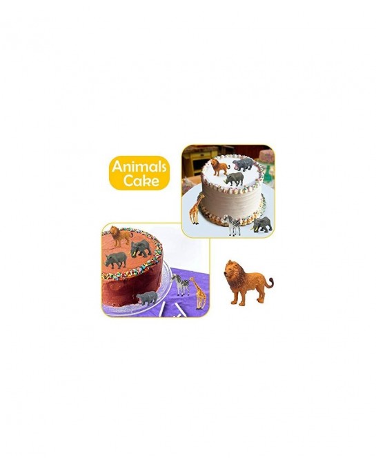 Safari Animal Toys Realistic Mini Wild Animal Figurines Sets Party Cake Topper and Decorations for Boys Toddlers $20.04 Kids'...
