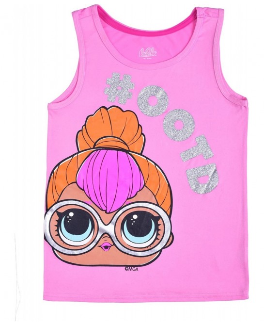 LOL Surprise Dolls Girls 3 Pack Tank Tops for Little and Big Kids – Pink/Black $43.78 Dolls