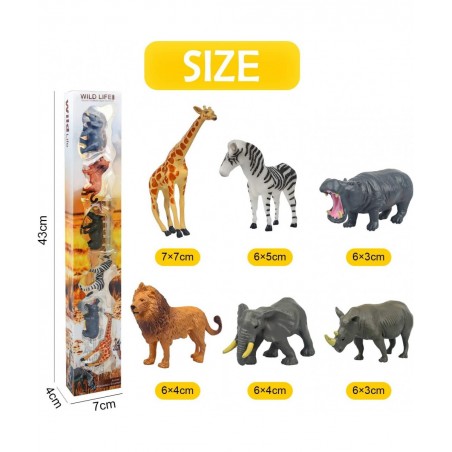 Safari Animal Toys Realistic Mini Wild Animal Figurines Sets Party Cake Topper and Decorations for Boys Toddlers $20.04 Kids'...